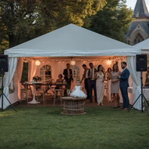 Pack Baptême & Communion – Sono + Lumières + Tente | 20-40 personnes